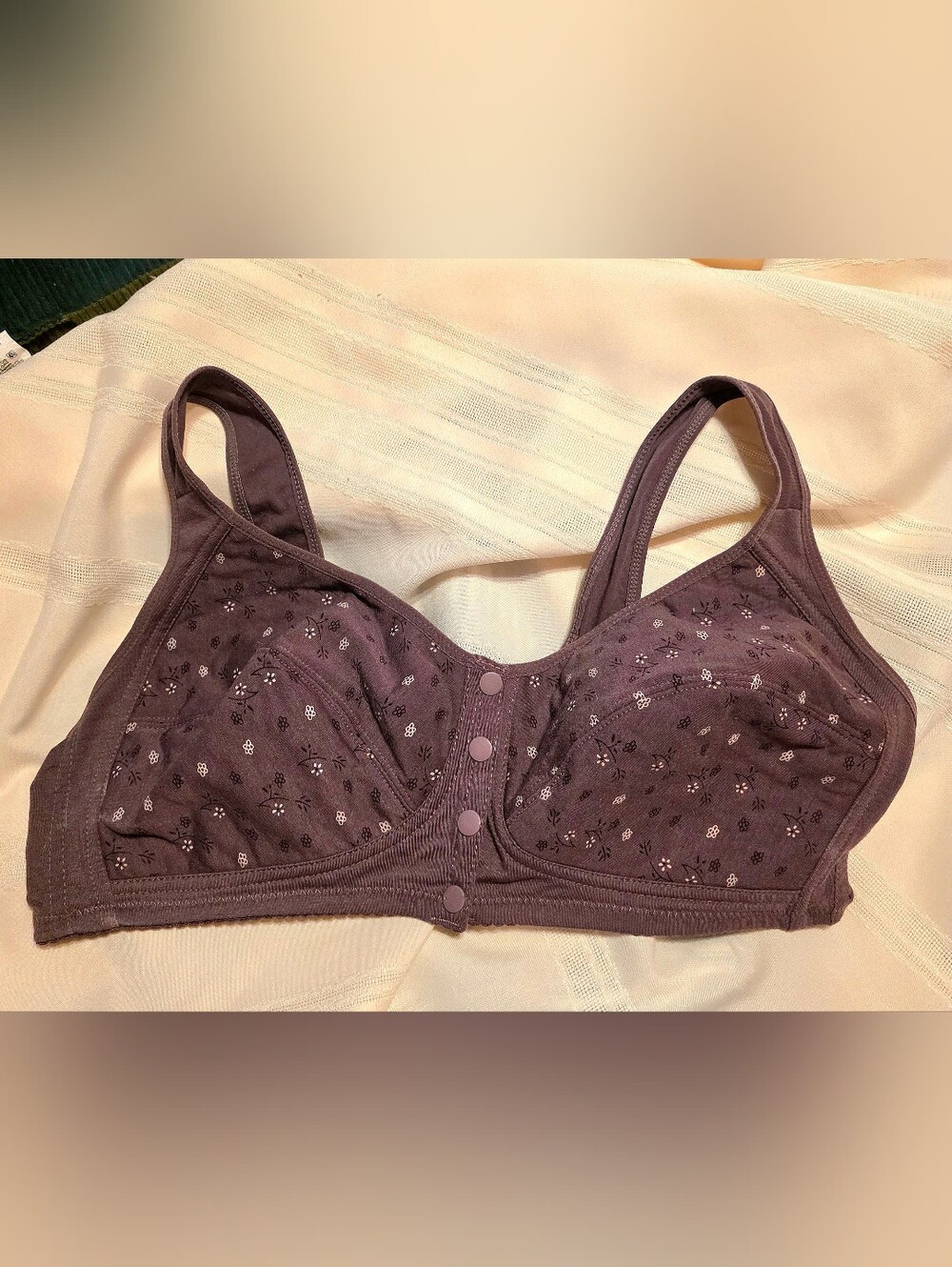 Polka Dot Bra With Front Snap Closure 2X